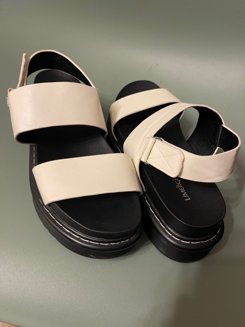 Limelight white Platform Sandals for Women